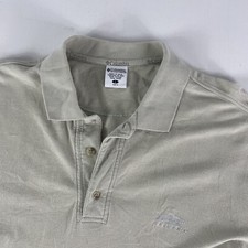 Columbia Polo Shirt Adult Large Tan Short Sleeve Fishing Golf Cotton Men s