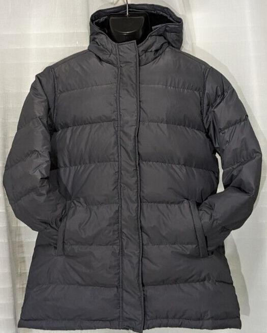 GAP Women's Heavy Down Puffy Jacket with Hoodie Size L Gray