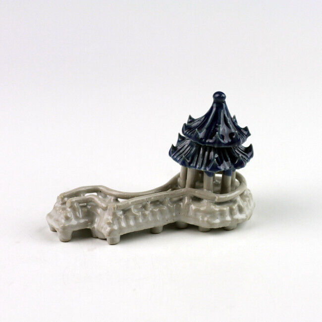 Bonsai-Figur Chinesisches Teehaus, Asiatisches Gebäude Brunnen-Dekoration Brücke