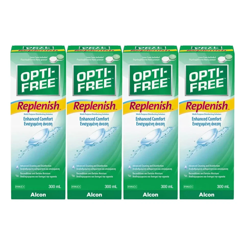 Opti-Free Replenish Multi-Purpose Disinfecting Solution, 4 x 300ml
