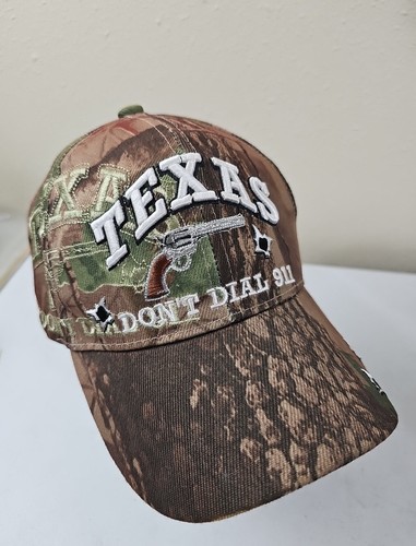 Texas Misprint Adjustable Baseball Cap/Hat DON'T DIAL 911 Embroidering