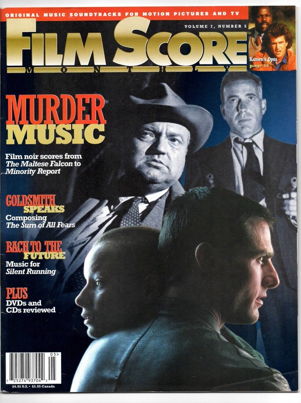 FILM SCORE MONTHLY Magazine vol. 7 #5 - Jul. 2002 - Noir, Silent Running 