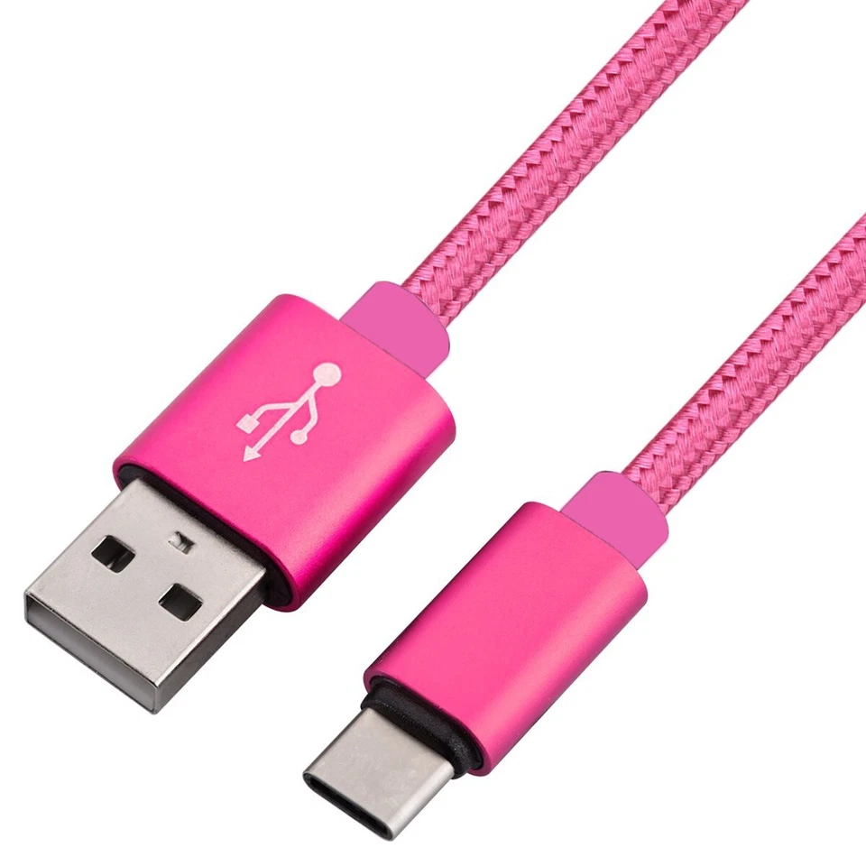 3-Pack USB to USB C Type C Fast Charging Data SYNC Charger Cable Cord 6FT Pink - Image 3 of 4