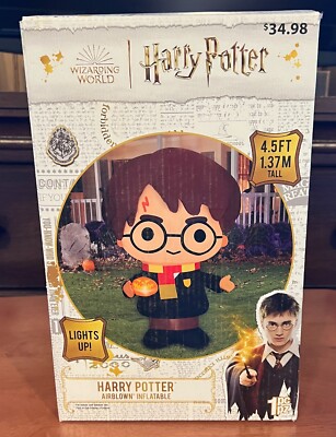 New In Box Harry Potter Halloween Airblown Inflatable 4.5 feet tall Lights Up!