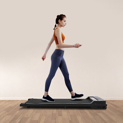 Electric Treadmil Under Desk Walking Pad Home Office Fitness Running Jogging LED