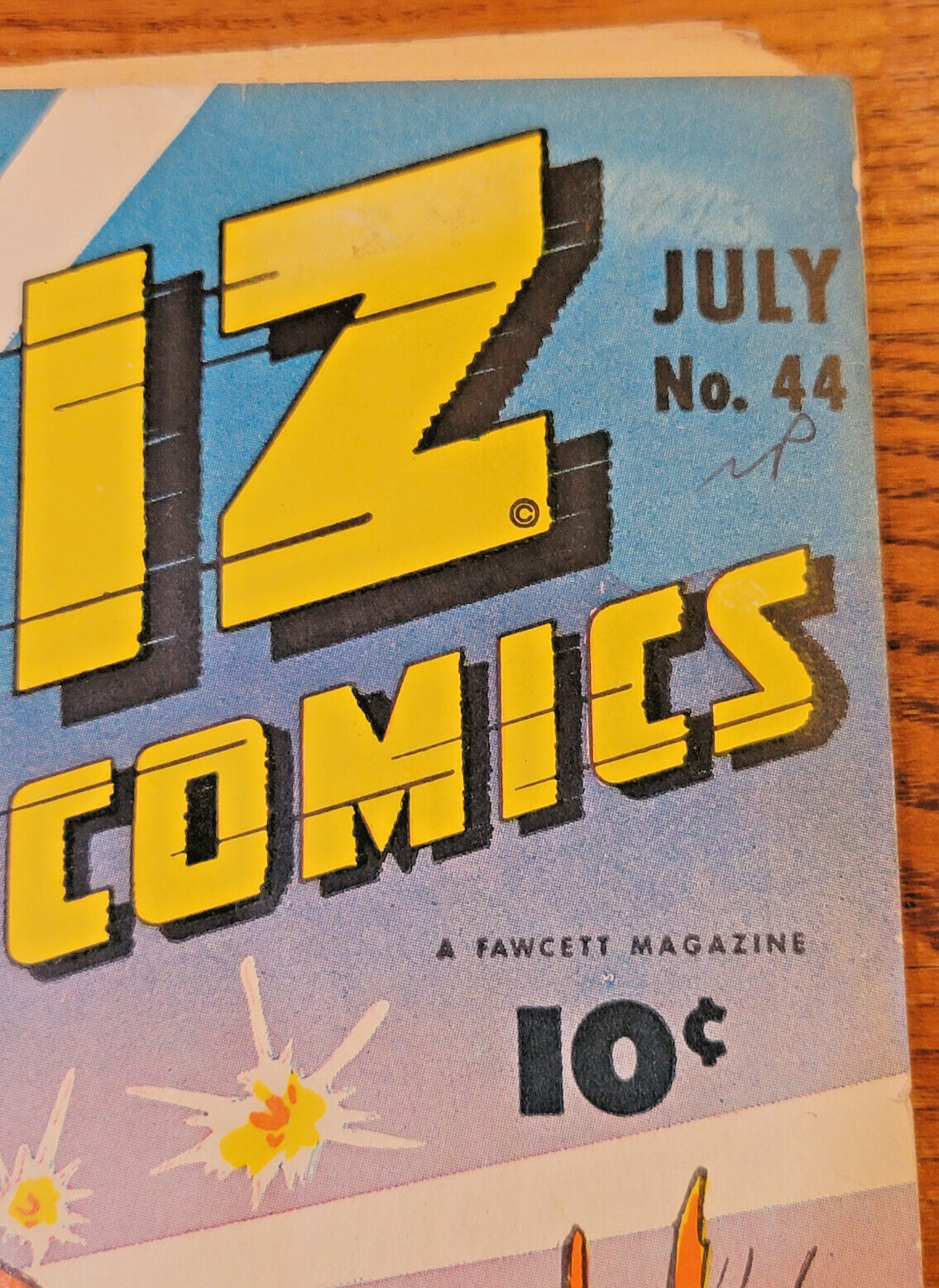 WHIZ COMICS #44 (Fawcett:1943) Captain Marvel WWII Flag Cover VG+ (4.5) HTF