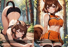 2-Sided Card - Cat / Squirrel Token - Fanart Borderless - EDH / Playtest