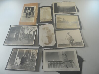 5F1 Vintage estate photo lot of 9 photos 1930/50's Hotel Cleveland kids 1920's