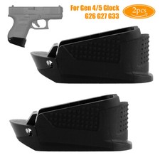 Extended Grip Plate Magazine Pad For Glockk G26 G27 G33 Gen4 5 Gen4/5 1/ 2 RD