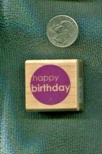 happy birthday Inkadinkado 95880 MM Wood Mounted Rubber Stamp