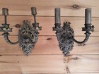 FREE SHIPPING!! American Made Bronze Sconces Crown Design Rewired! French Style — photo 6