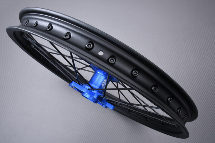 Roue avant complète Enduro 21" bleue pour restaurer KTM SX 125 - 4