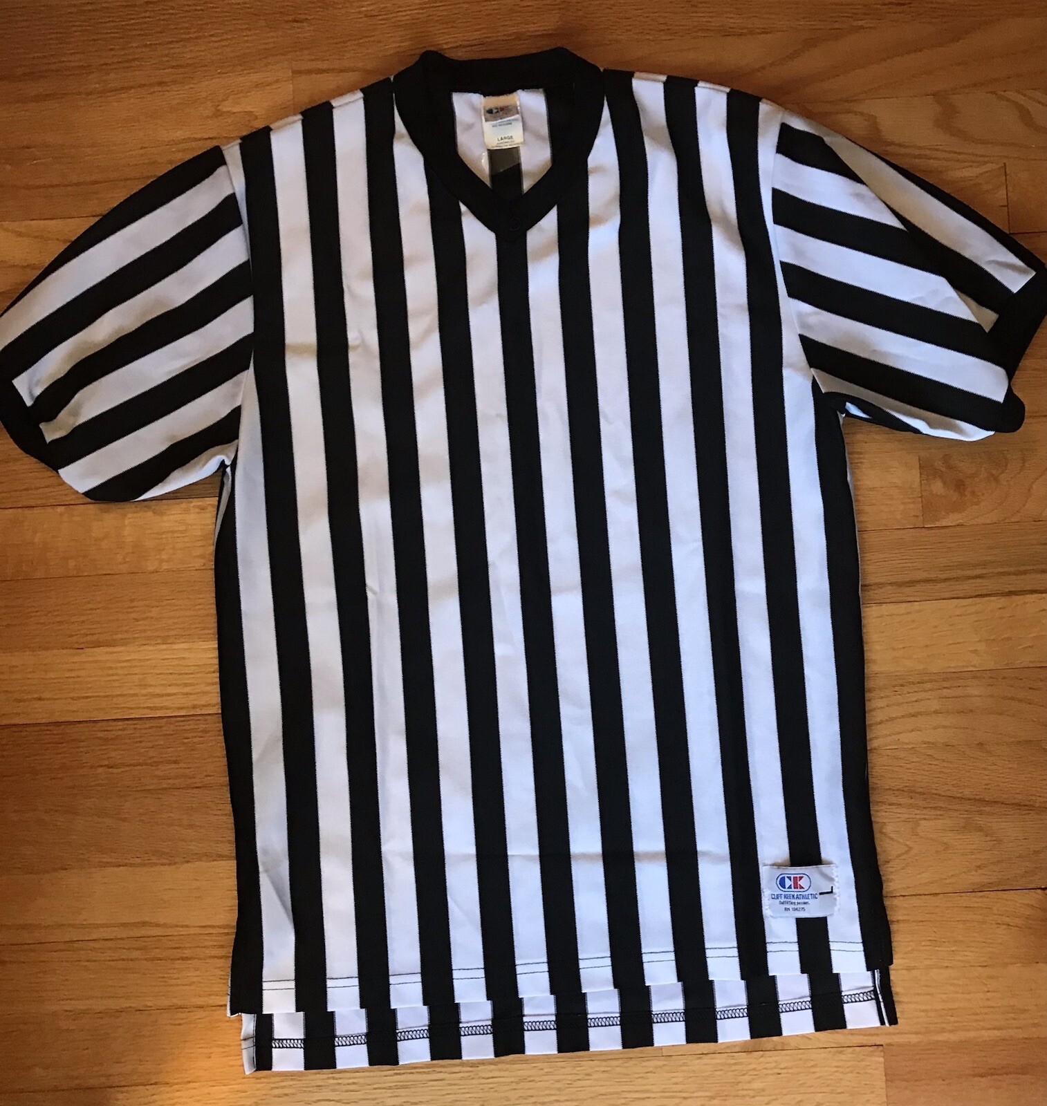 Camicia arbitro Cliff Keen Athletic grande manica corta con passante fischietto Rn 104275