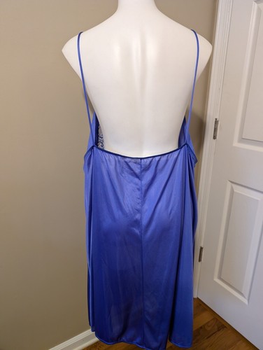 NWT 'Mid-Nite Romance' Short Baby-Doll Negligee Lingerie Purple w/Sheer Lace 3 X - Picture 8 of 10