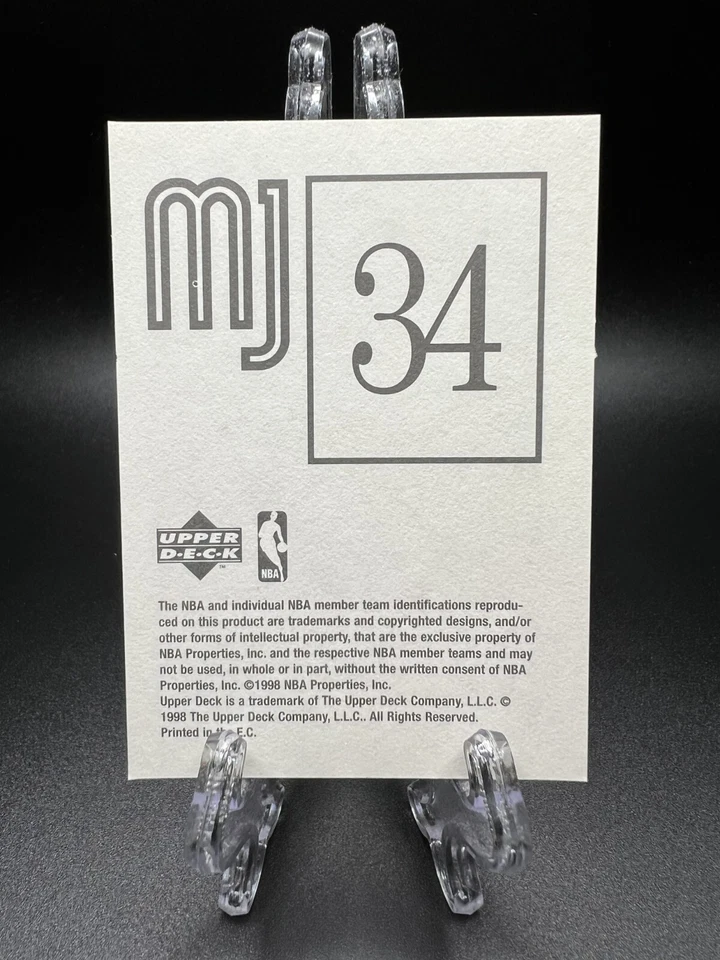 1998 Upper Deck MJ Sticker #34 Michael Jordan - Image 2 of 2