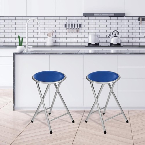 FOLDING BREAKFAST BAR STOOL CHAIR SEAT FOLDABLE LIGHT WEIGHT CAMPING GARDEN - Picture 6 of 47