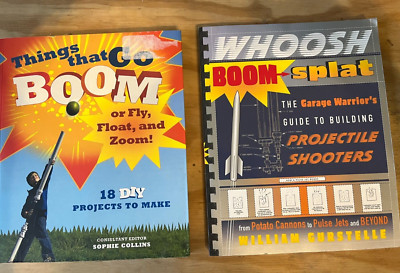 2 books - Whoosh Boom Splat  & Things That Go Boom or Fly, Float,and Zoom!