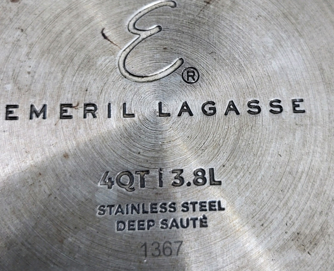EMERIL LAGASSE Deep Fry Saute Pan Chicken 4QT Stainless Steel 2 Handle