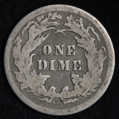 1877-CC Seated Liberty Silver Dime CHOICE FINE/VF E179 TKVNP | eBay