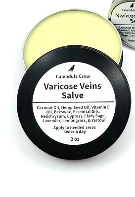 Varicose Veins Salve - Leg Vein Support, Spider Veins - 2 Oz Tin 