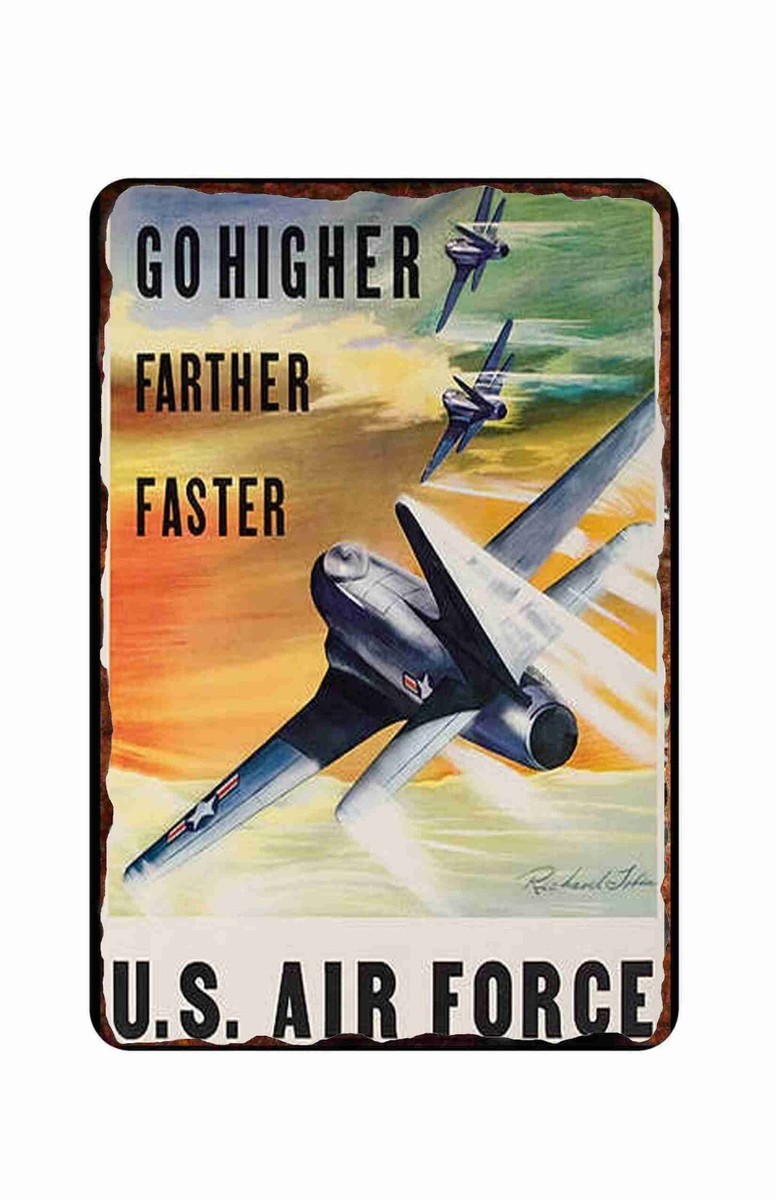 ✨送料無料　訳あり　5TH AIR  FORCE　ポスター？ Air Force Recruiting Poster Jets 1950 Vintage Military Wall Art