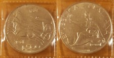 MONETA 500 LIRE D'ARGENTO CENTENARIO REBUBBLICA ITALIANA 1861-1961