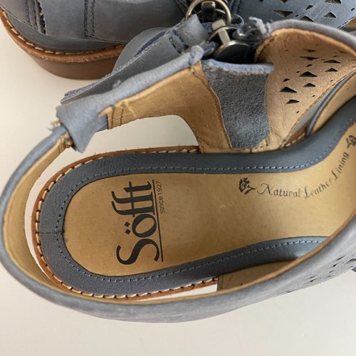 Sofft Nell Cambray Blue Leather Open Toe Sandals Womens 6M SF0011197 - Picture 3 of 7