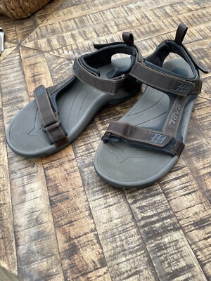 Teva Tanza Strappy Sport 4141 Brown Hook and loop Men's Size 8M