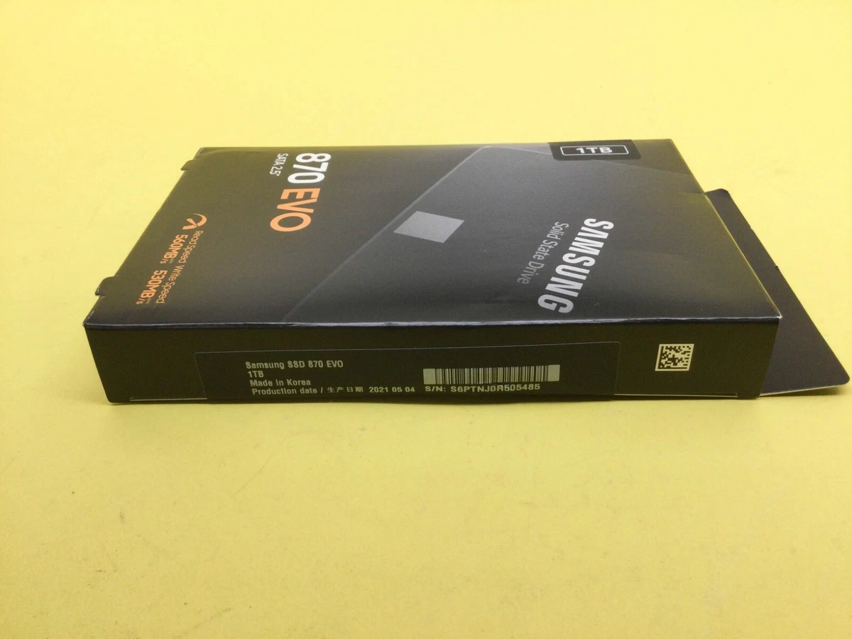 SAMSUNG 870 EVO 1TB 2.5-Inch SATA III Internal SSD MZ-77E1T0B/AM New Sealed