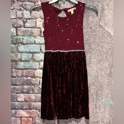 Speechless Red Burgundy Velvet Girls Party Holiday Special Occasion Dress Size 8 | eBay Speechless Red Burgundy Velvet Girls Party Holiday Special Occasion Dress Size 8 | eBay
