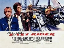 1969 EASY RIDER MOTORCYCLE CHOPPER MOVIE POSTER COOL PETER FONDA & DENNIS HOPPER