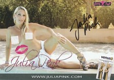 Signierte Autogrammkarte Julia Pink 15 x 20 cm