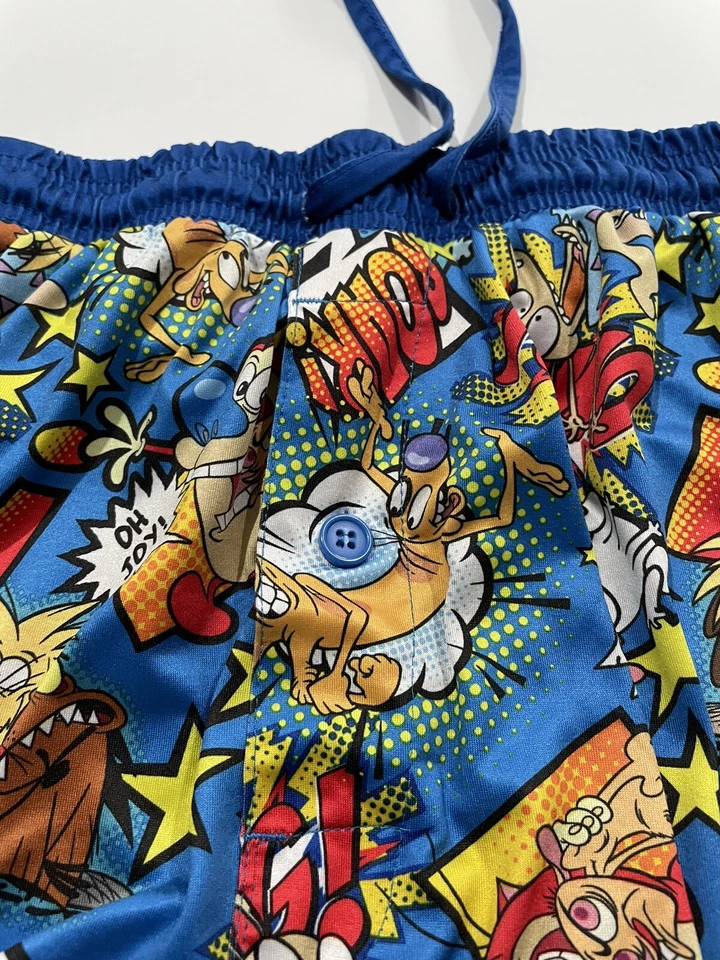 "Pantalones Cortos de Pijama Nickelodeon Juvenil L-XXL 27-30"" Cintura Elástica Estampado de Dibujos Animados" Foto 4 de 4