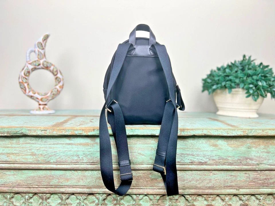 KATE SPADE CHELSEA NYLON MINI SMALL BACKPACK BLACK TOTE TRAVEL BAG PURSE - Image 4 of 4