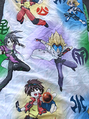 Bakugan Battle Brawlers Character Twin Bed Sheet Anime Cotton Blend RARE!