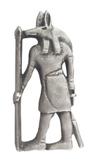 Anubis Egyptian God of Embalming & the Afterlife Pewter Pin Badge