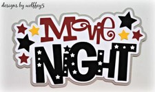 CRAFTECAFE MOVIE FAMILY TITLE Premade paper piecing scrapbook diecut page album