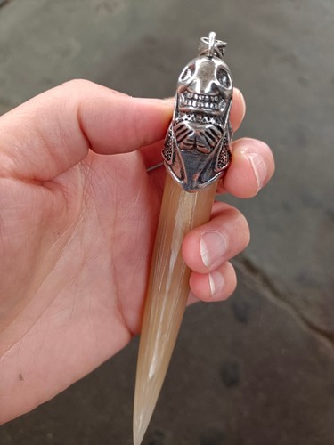 Colgante Talismán con Incrustaciones en Forma de Cabeza de Animal Coleccionado Para evitar la Mala Suerte - Imagen 8 de 8