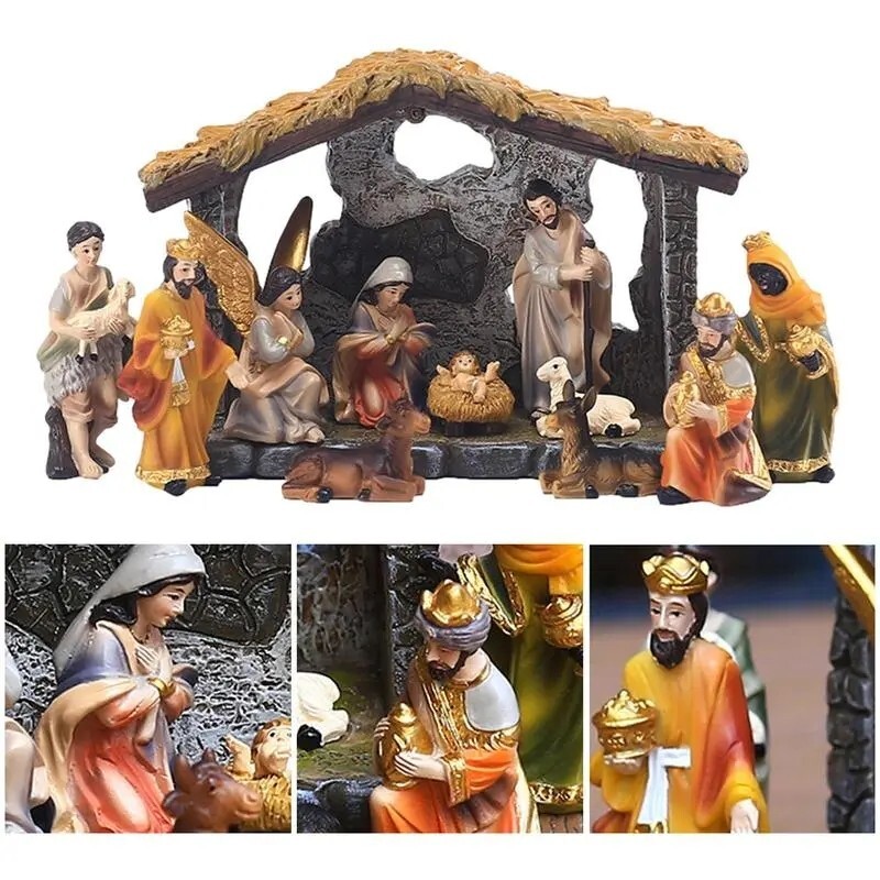 Scène de la Nativité La Naissance de Jésus Figurines de la Nativité