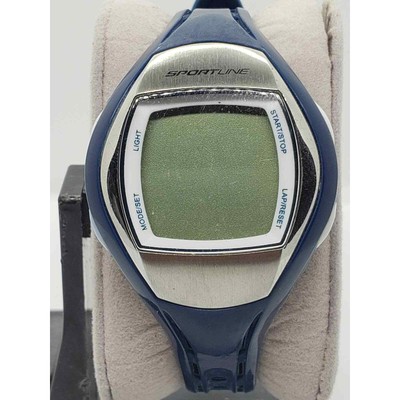 Sportline Duo women\'s digital watch. Silver bevel, blue adjustable band Women main image 4