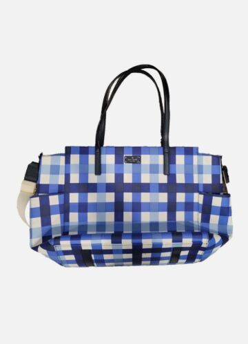 Kate Spade New York GROVE STREET KAYLIE BLUE & WHITE DIAPER BAG