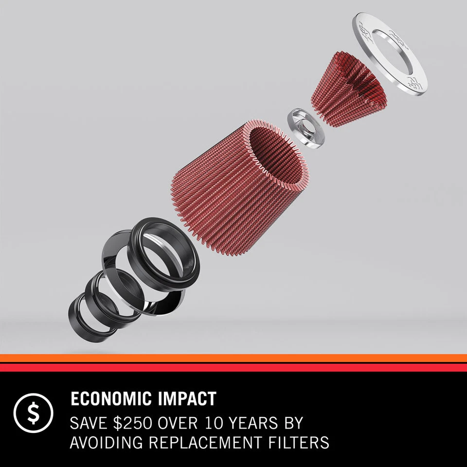 K&N RU-2780 Universal Clamp-On Air Filter - Image 3 of 4