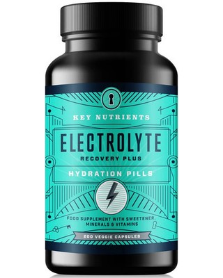 KEY NUTRIENTS Electrolyte Tablets, 200 Capsules, Salt for Dehydration, Fastin...