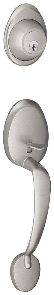 Schlage JH58-BAR Barcelona Stainless Steel Keyed Entry Handleset