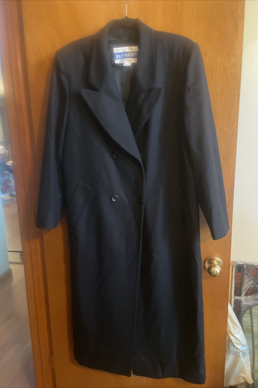 Pendleton 100% Virgin Wool Double Breasted Trench… - image 1