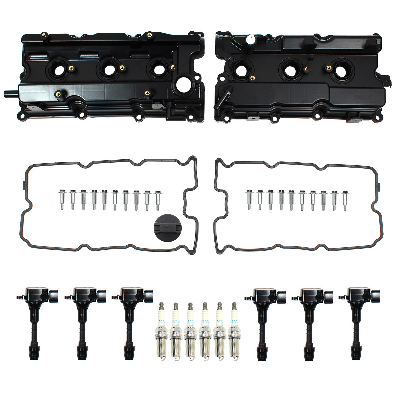 Valve Cover Ignition Coil NGK Spark Plug for 02-09 Nissan Quest Murano Maxima