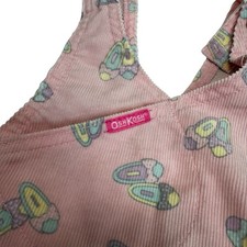 Vintage Osh Kosh Corduroy Overall Skirt Pink Shoes Vestbak 5 Made In USA