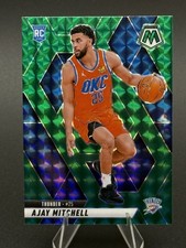 2024-25 Panini Mosaic - Rookies Ajay Mitchell #204 Green Mosaic Prizm (RC)