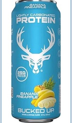 Bucked Up Sparkling Protein Soda, 25g Protein, Zero Sugar, 12 Pack