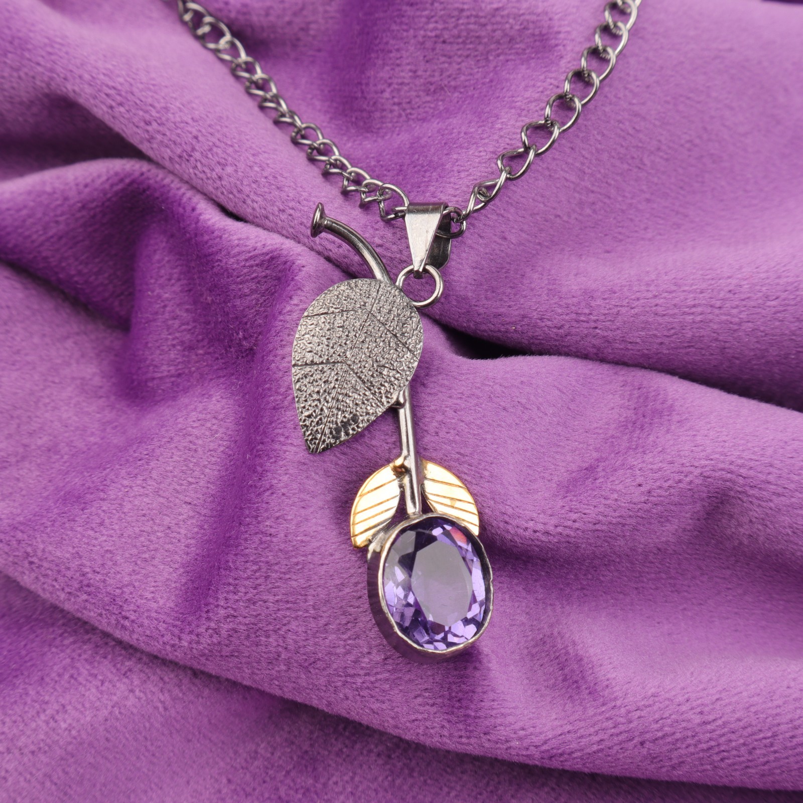 Iolite Gemstone 925 Sterling Silver Bezel Anniversary Mother New Pendant Jewelry